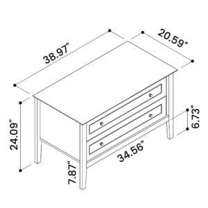 Manhattan Comfort Crown Bachelor Dresser in Black