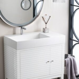 James Martin 210-V36-GW Linear 36 Inch Single Vanity in Glossy White