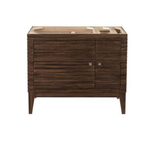 James Martin 210-V36-WLT Linear 36 Inch Single Vanity in Mid Century Walnut