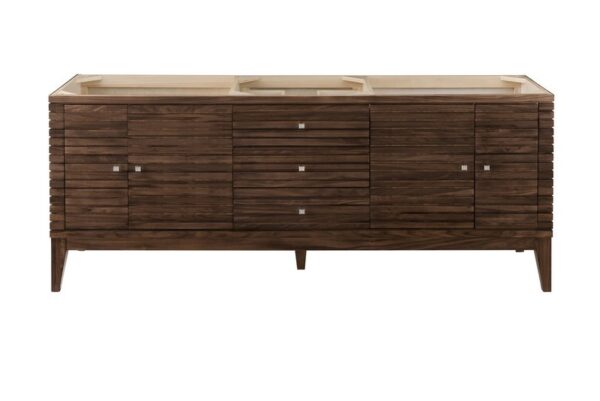 James Martin 210-V72D-WLT Linear 72 Inch Double Vanity in Mid Century Walnut