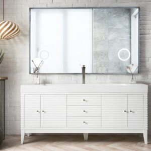 James Martin 210-V72S-GW Linear 72 Inch Single Vanity in Glossy White