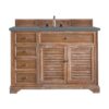 James Martin 238-104-5211-3CBL Savannah 48 Inch Single Vanity Cabinet with Cala Blue Quartz Top - Driftwood