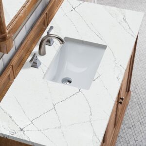 James Martin 238-104-5211-3ENC Savannah 48 Inch Single Vanity Cabinet with Ethereal Noctis Quartz Top - Driftwood