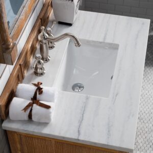 James Martin 238-104-5511-3AF Savannah 36 Inch Driftwood Single Vanity with 3 cm Arctic Fall Solid Surface Top