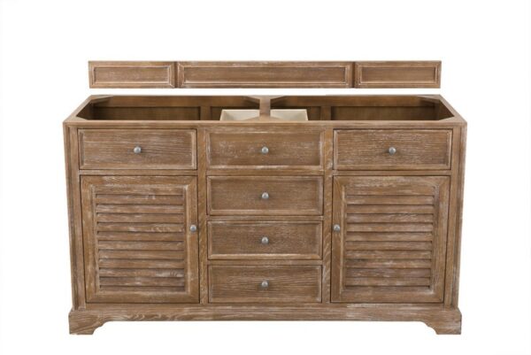 James Martin 238-104-5611 Savannah 60 Inch Double Vanity Cabinet in Driftwood