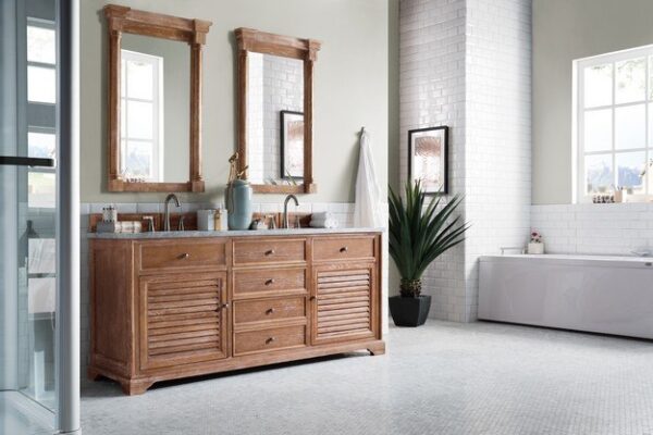 James Martin 238-104-5711 Savannah 72 Inch Double Vanity Cabinet in Driftwood