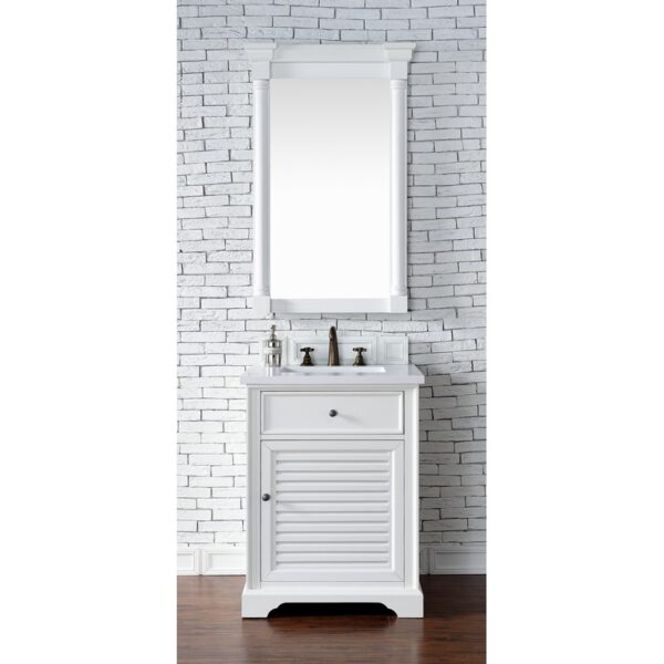 James Martin 238-104-V26-3WZ Savannah 26 Inch Single Vanity Cabinet with 3cm White Zeus Quartz Top