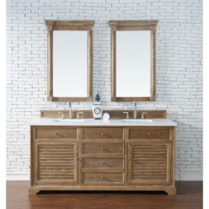 James Martin 238-104-V72-3WZ Savannah 72 Inch Double Vanity Cabinet with 3cm White Zeus Quartz Top