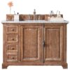 James Martin 238-105-5211-3EJP Providence 48 Inch Single Vanity Cabinet in Driftwood with 3 cm Eternal Jasmine Pearl Quartz Top with Sink