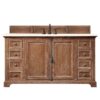 James Martin 238-105-5311-3EMR Providence 60 Inch Single Vanity Cabinet in Driftwood with 3 CM Eternal Marfil Quartz Top