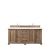 James Martin 238-105-5711-3EMR Providence 72 Inch Double Vanity Cabinet in Driftwood with 3 CM Eternal Marfil Quartz Top