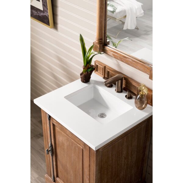 James Martin 238-105-V26-3WZ Providence 26 Inch Single Vanity Cabinet with 3cm White Zeus Quartz Top