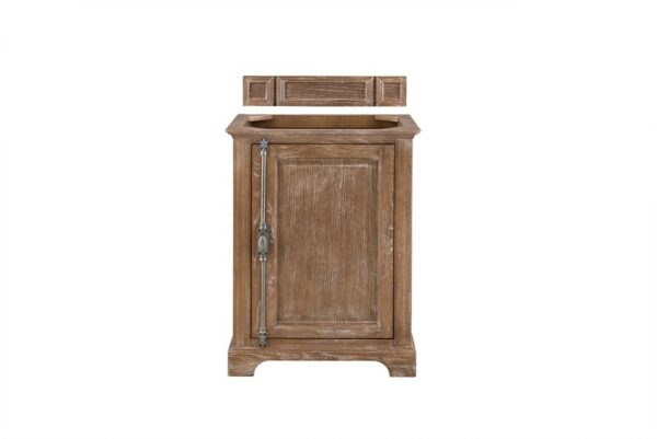 James Martin 238-105-V26-DRF-3GEX Providence 26 Inch Single Vanity Cabinet in Driftwood with 3 cm Grey Expo Quartz Top with Sink