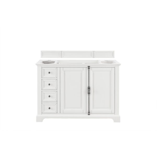 James Martin 238-105-V48-BW Providence 48 Inch Single Vanity Cabinet in Bright White