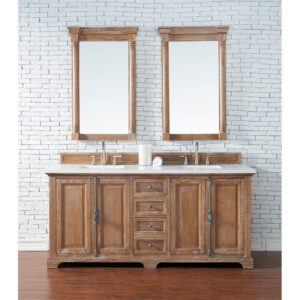 James Martin 238-105-V72-3WZ Providence 72 Inch Double Vanity Cabinet with 3cm White Zeus Quartz Top