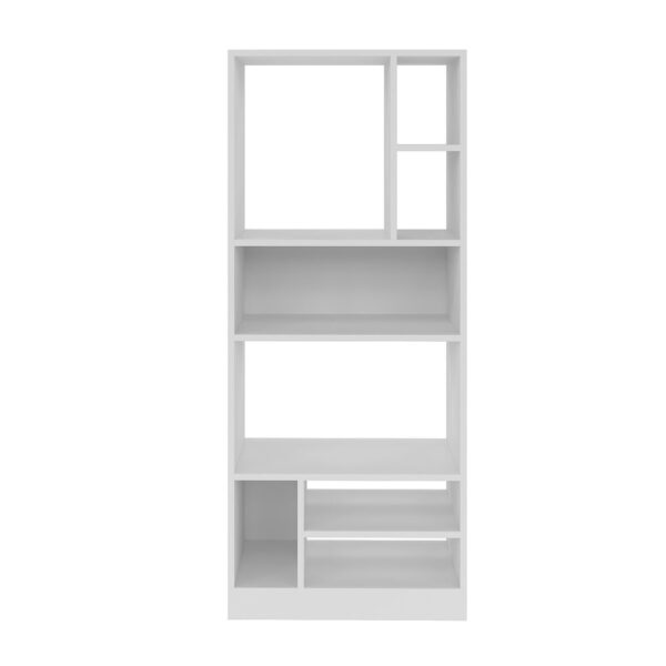 Manhattan Comfort Durable Valenca Bookcase 3.0 with 8-Shelves in White