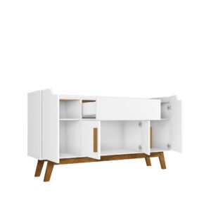 Manhattan Comfort Addie 53.54 Sideboard with 5 Shelves in White