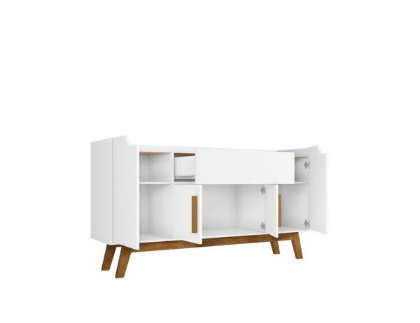 Manhattan Comfort Addie 53.54 Sideboard with 5 Shelves in White