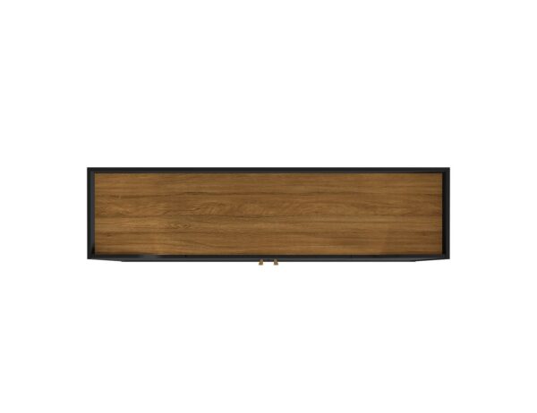 Manhattan Comfort Addie 53.54 Sideboard with 5 Shelves in Matte Black and Cinnamon