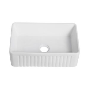 Altair 251030-KS Calabria 30 Inch Porcelain Vitreous China Farmhouse Kitchen Sink