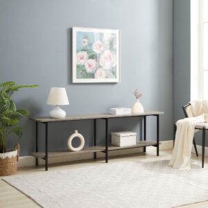 Manhattan Comfort Celine Modern Side Table Console in Rustic Grey