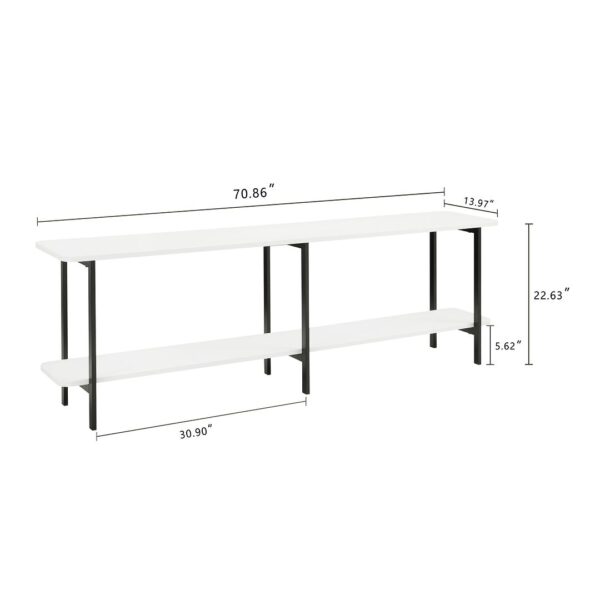 Manhattan Comfort Celine Modern Side Table Console in White