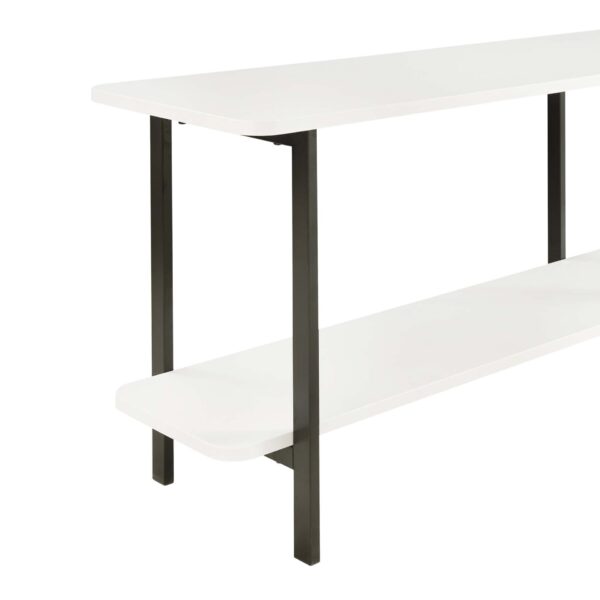 Manhattan Comfort Celine Modern Side Table Console in White