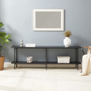 Manhattan Comfort Celine Modern Side Table Console in Black