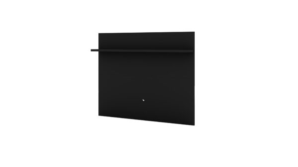 Manhattan Comfort Tribeca 53.94 Mid-Century Modern TV Panel with Overhead D?cor Shelf in Black