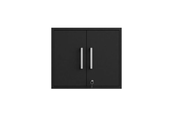 Manhattan Comfort Eiffel Floating Garage Cabinet in Matte Black (Set of 3)