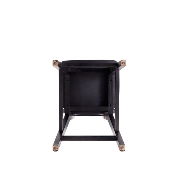 Manhattan Comfort Versailles Counter Stool in Black and Natural Cane - Set of 3