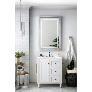 James Martin 301-V30-3WZ Copper Cove Encore 30 Inch Single Vanity with 3cm White Zeus Quartz Top