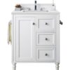 James Martin 301-V30-BW-3ENC Copper Cove Encore 30 Inch Single Vanity Cabinet with Ethereal Noctis Quartz Top - Bright White