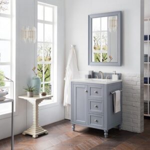 James Martin 301-V30-SL Copper Cove Encore 30 Inch Single Vanity in Silver Gray