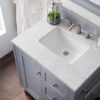 James Martin 301-V30-SL-3CAR Copper Cove Encore 30 Inch Single Vanity in Silver Gray with 3 cm Carrara Marble Top