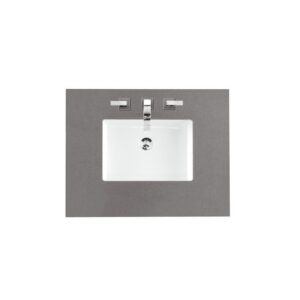 James Martin 301-V30-SL-3GEX Copper Cove Encore 30 Inch Single Vanity in Silver Gray with 3 cm Grey Expo Quartz Top with Sink