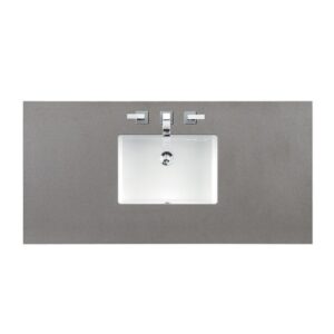 James Martin 301-V48-SL-3GEX Copper Cove Encore 48 Inch Single Vanity in Silver Gray with 3 cm Grey Expo Quartz Top with Sink