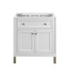 James Martin 305-V30 Chicago 30 Inch Glossy White Single Sink Vanity Cabinet Only