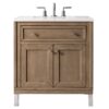 James Martin 305-V30-3WZ Chicago 30 Inch Single Vanity with 3cm White Zeus Quartz Top