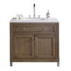 James Martin 305-V36-3WZ Chicago 36 Inch Single Vanity with 3cm White Zeus Quartz Top