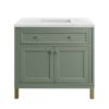 James Martin 305-V36-SC-3AF Chicago 36 Inch Smokey Celadon Single Sink Vanity with 3 cm Arctic Fall Top