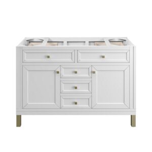 James Martin 305-V48 Chicago 48 Inch Glossy White Single Sink Vanity Cabinet Only