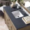 James Martin 305-V48-WWW-3CSP Chicago 48 Inch Single Vanity in Whitewashed Walnut with 3 cm Charcoal Soapstone Quartz Top with Sink