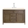 James Martin 305-V48-WWW-3EMR Chicago 48 Inch Single Vanity Whitewashed Walnut with 3 CM Eternal Marfil Quartz Top