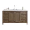 James Martin 305-V60S-3WZ Chicago 60 Inch Single Vanity with 3cm White Zeus Quartz Top