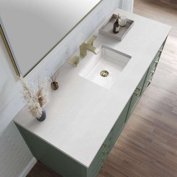 James Martin 305-V60S-3WZ Chicago 60 Inch Single Vanity with 3cm White Zeus Quartz Top