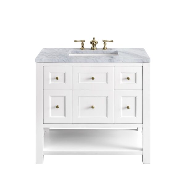 James Martin VM 330-V36 Breckenridge 36 Inch Free-Standing Single Sink Bathroom Vanity with 3 CM Top