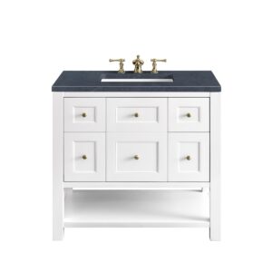 James Martin VM 330-V36 Breckenridge 36 Inch Free-Standing Single Sink Bathroom Vanity with 3 CM Top