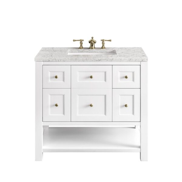 James Martin VM 330-V36 Breckenridge 36 Inch Free-Standing Single Sink Bathroom Vanity with 3 CM Top