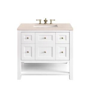 James Martin VM 330-V36 Breckenridge 36 Inch Free-Standing Single Sink Bathroom Vanity with 3 CM Top